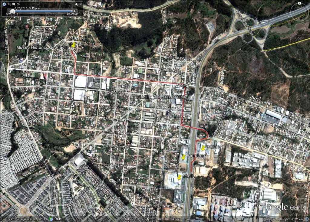 mapa museo desde santiago